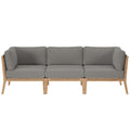Clearwater Outdoor Patio Teak Wood Sofa - Gray Graphite