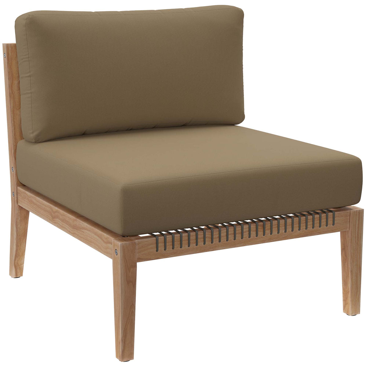 Clearwater Outdoor Patio Teak Wood Sofa - Gray Light Brown