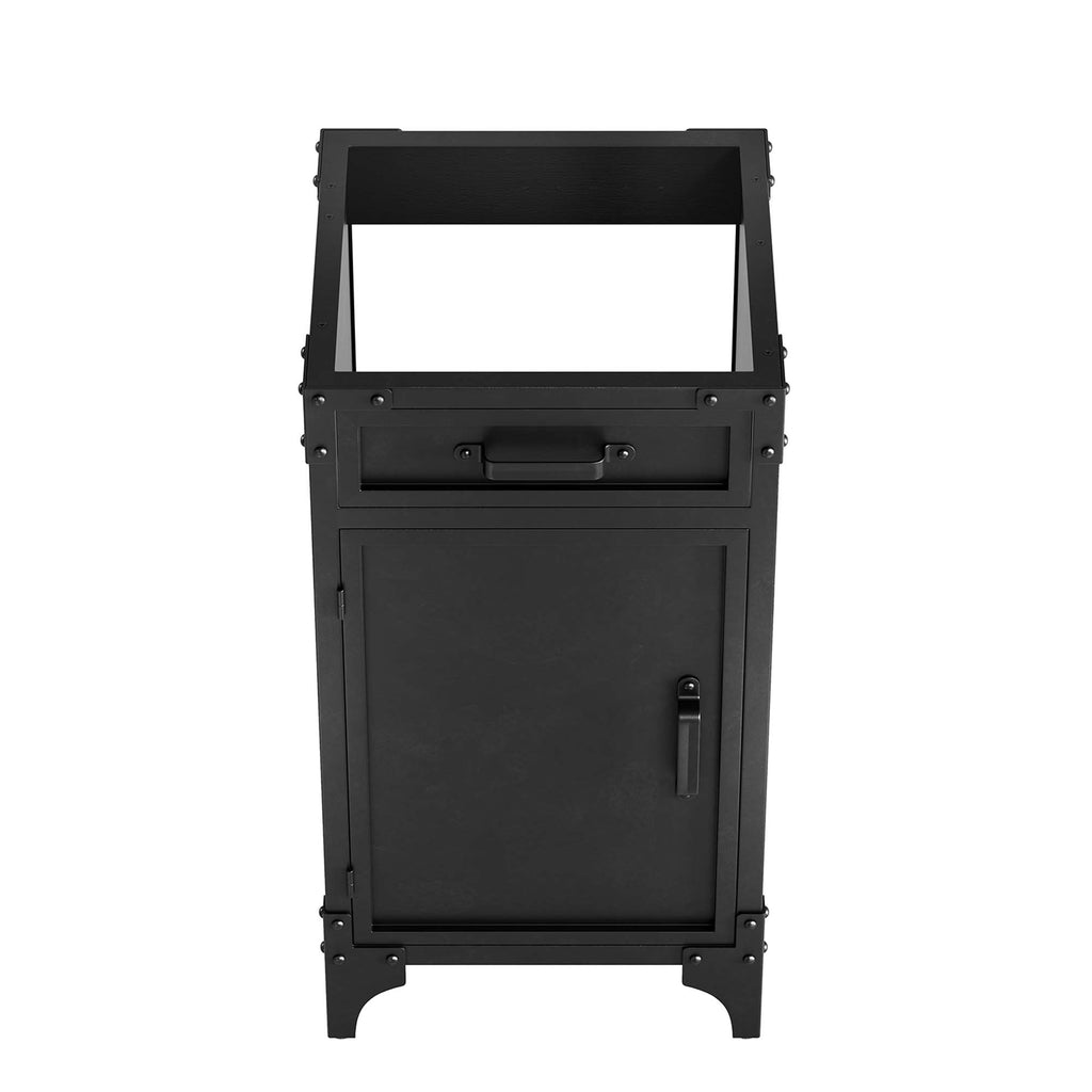 Steamforge 18" Bathroom Vanity Cabinet (Sink Basin Not Included) - Black Walnut