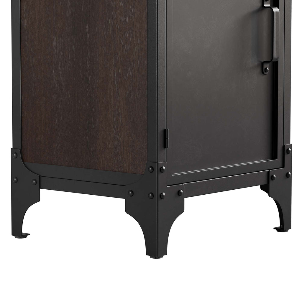 Steamforge 18" Bathroom Vanity Cabinet (Sink Basin Not Included) - Black Walnut