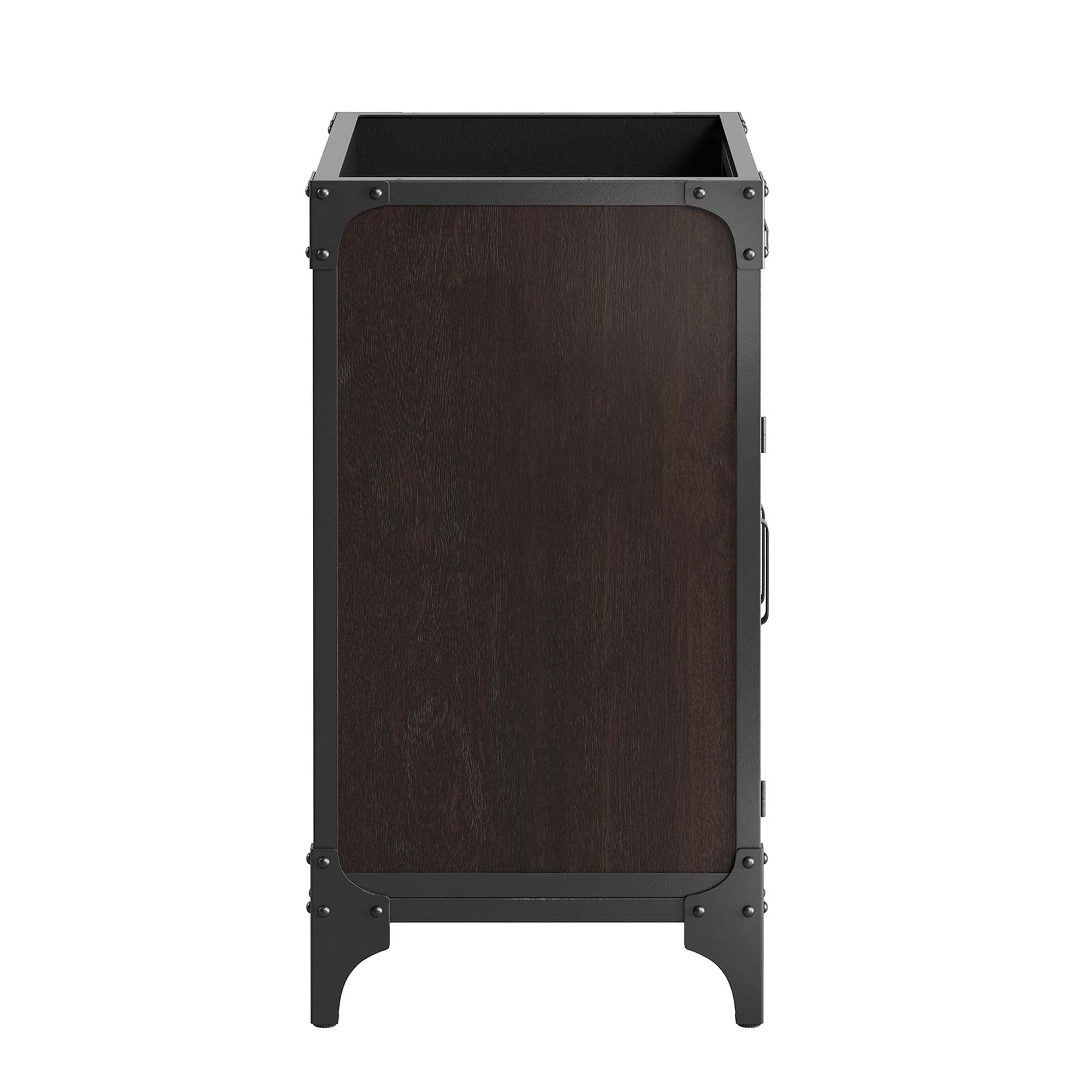 Steamforge 24" Bathroom Vanity Cabinet (Sink Basin Not Included) - Black Walnut