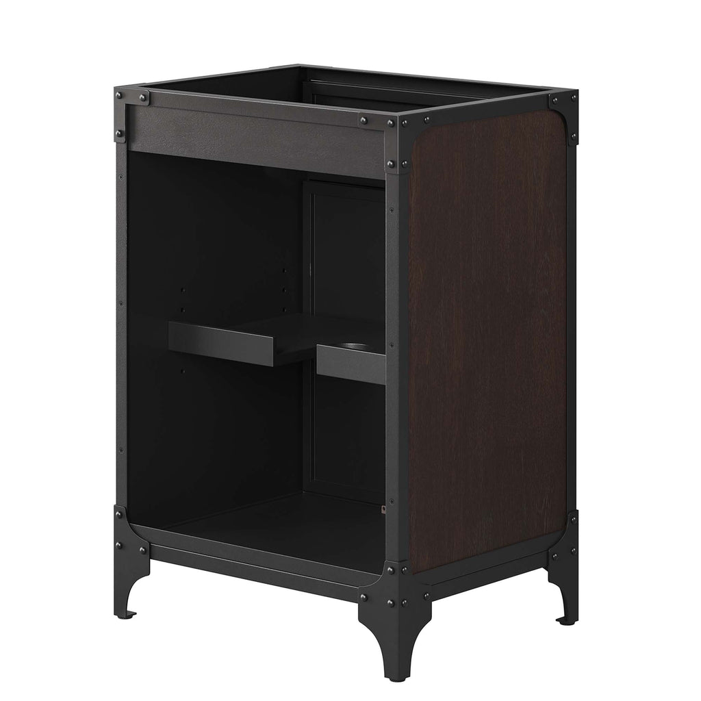 Steamforge 24" Bathroom Vanity Cabinet (Sink Basin Not Included) - Black Walnut