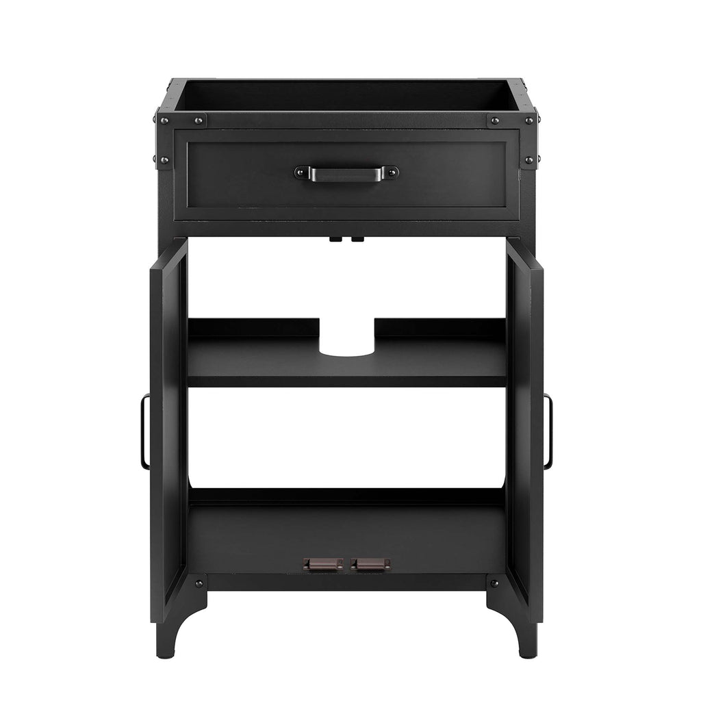 Steamforge 24" Bathroom Vanity Cabinet (Sink Basin Not Included) - Black Walnut