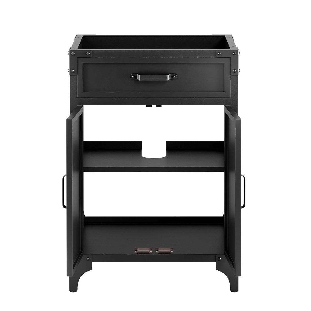 Steamforge 24" Bathroom Vanity Cabinet (Sink Basin Not Included) - Black Walnut
