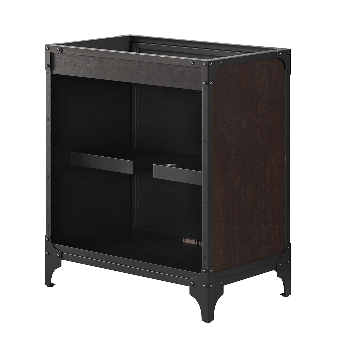 Steamforge 30" Bathroom Vanity Cabinet (Sink Basin Not Included) - Black Walnut