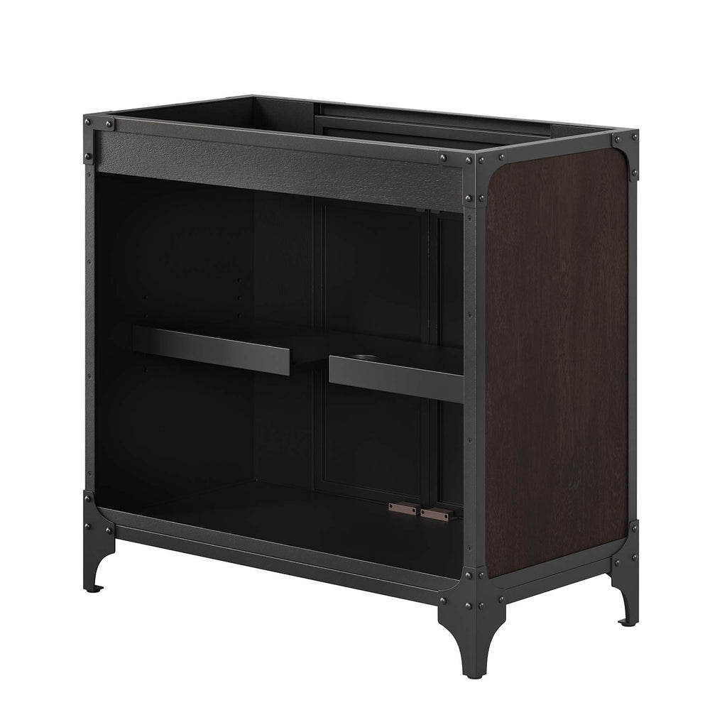 Steamforge 36" Bathroom Vanity Cabinet (Sink Basin Not Included) - Black Walnut