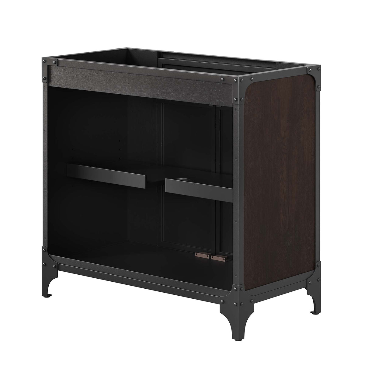 Steamforge 36" Bathroom Vanity Cabinet (Sink Basin Not Included) - Black Walnut