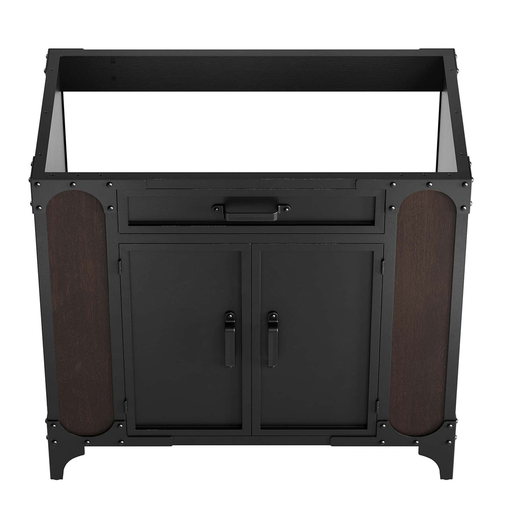 Steamforge 36" Bathroom Vanity Cabinet (Sink Basin Not Included) - Black Walnut
