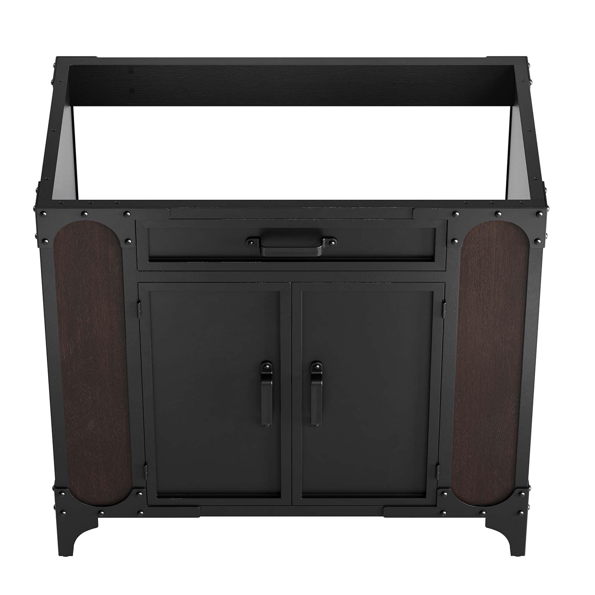 Steamforge 36" Bathroom Vanity Cabinet (Sink Basin Not Included) - Black Walnut