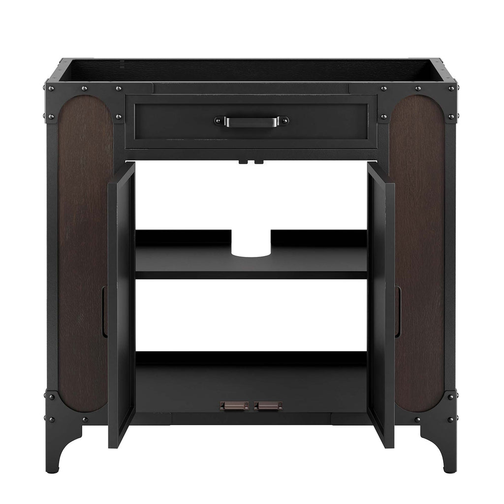 Steamforge 36" Bathroom Vanity Cabinet (Sink Basin Not Included) - Black Walnut