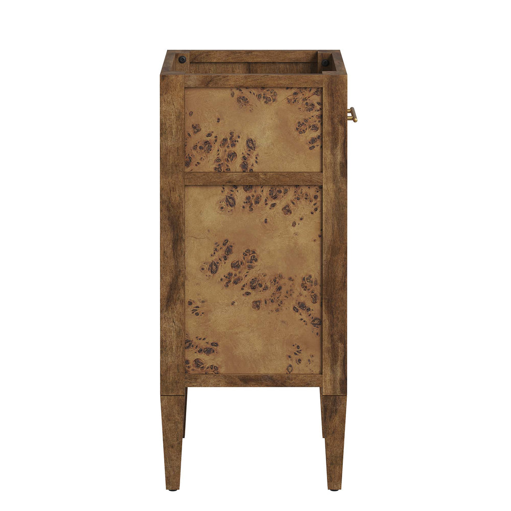 Elysian 18" Wood Bathroom Vanity Cabinet (Sink Basin Not Included) - Brown