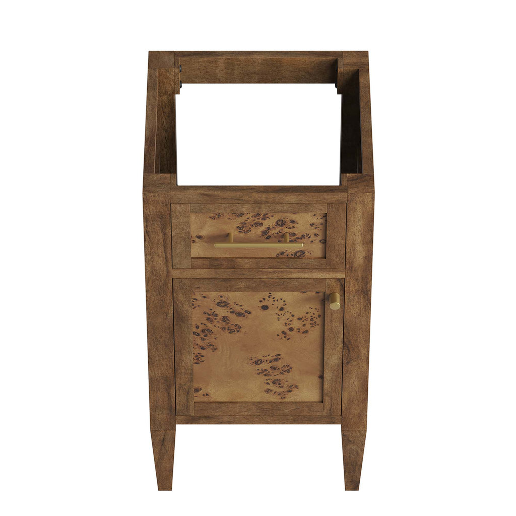 Elysian 18" Wood Bathroom Vanity Cabinet (Sink Basin Not Included) - Brown