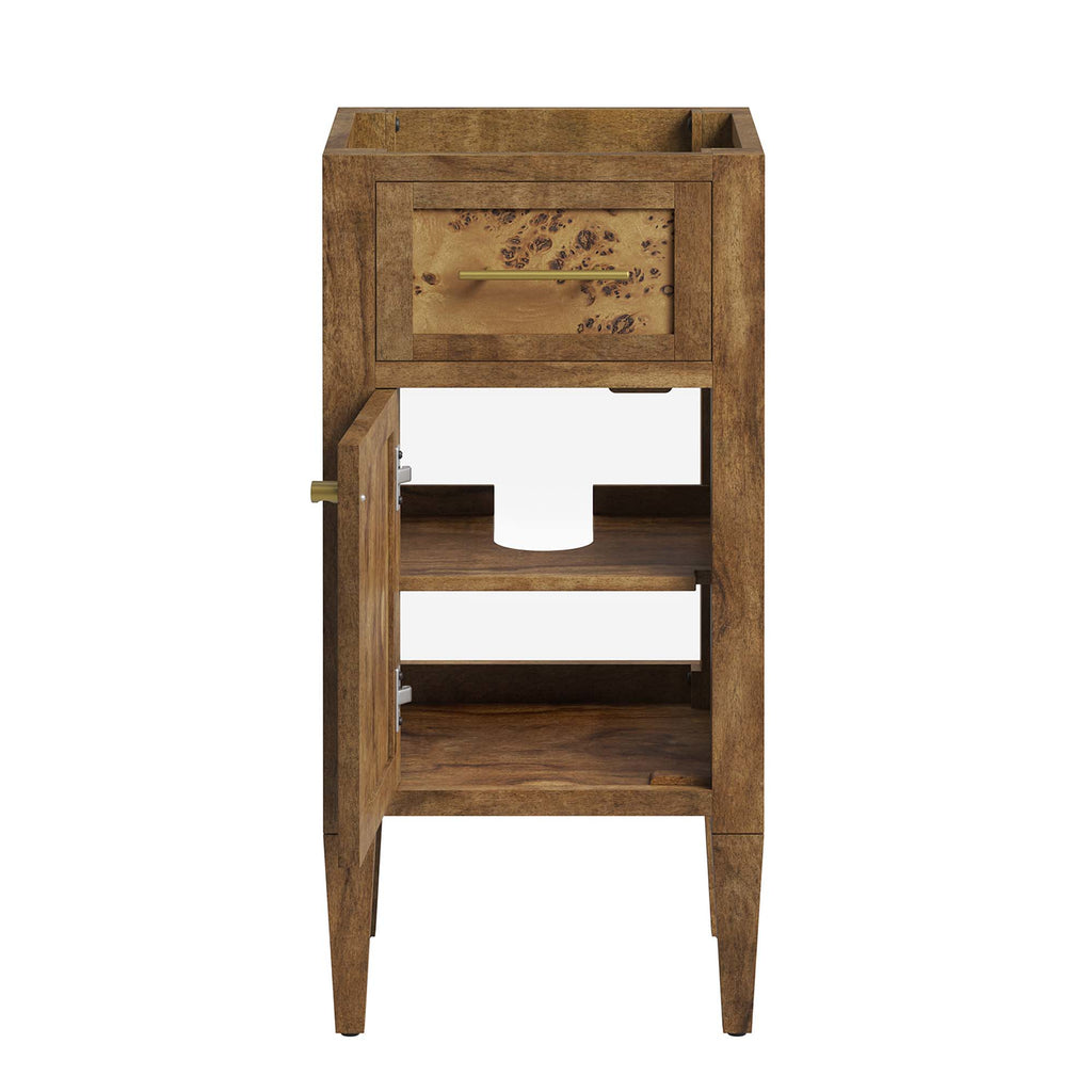 Elysian 18" Wood Bathroom Vanity Cabinet (Sink Basin Not Included) - Brown