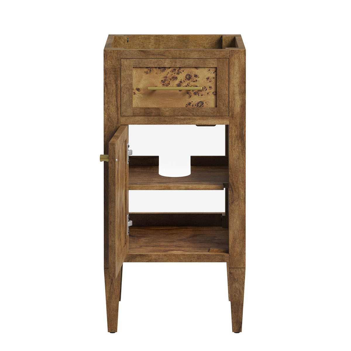 Elysian 18" Wood Bathroom Vanity Cabinet (Sink Basin Not Included) - Brown