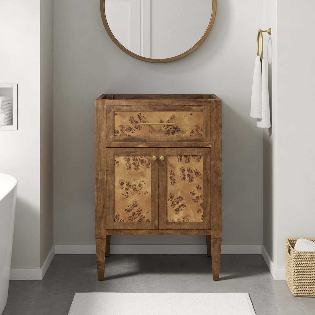 Elysian 24" Wood Bathroom Vanity Cabinet (Sink Basin Not Included) - Brown