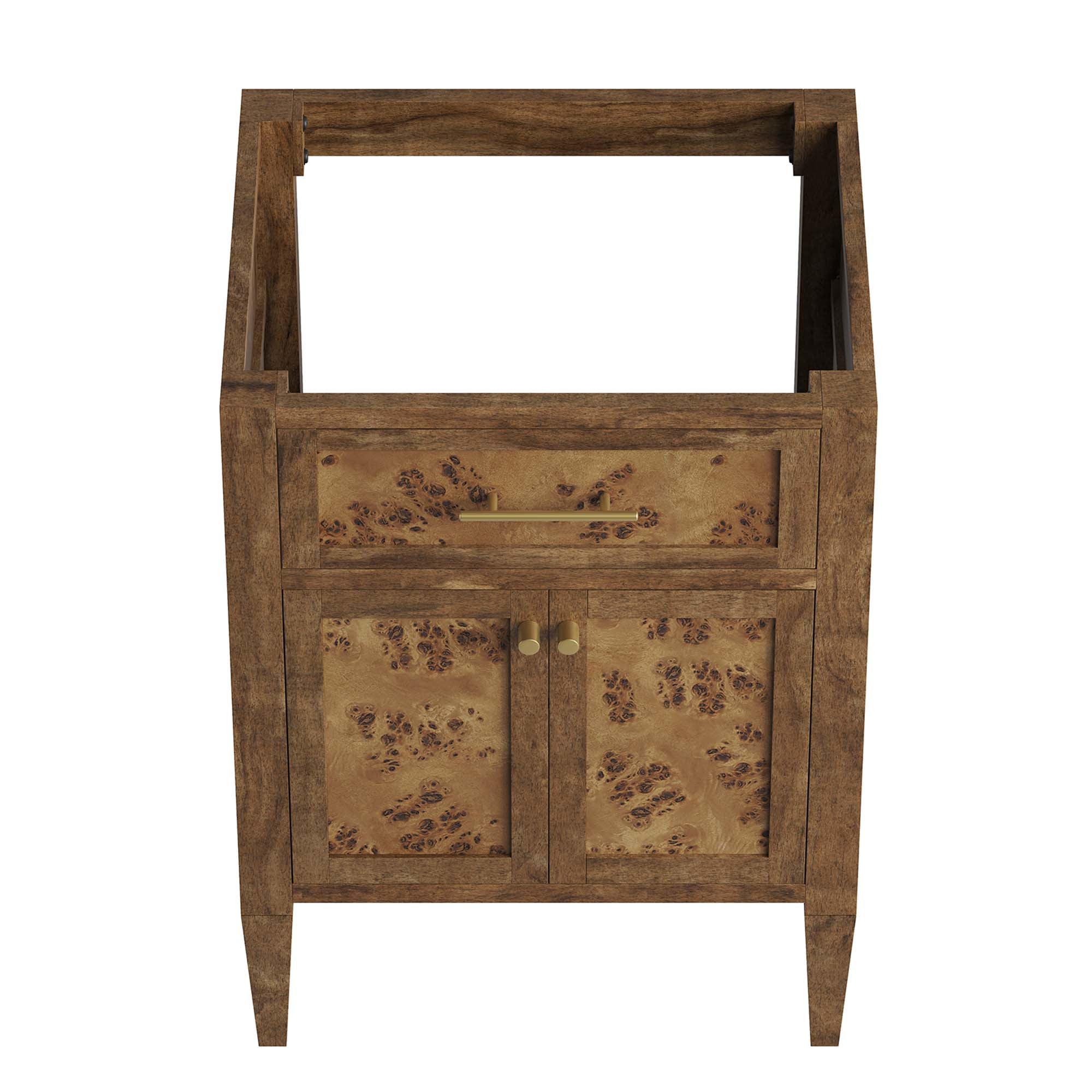 Elysian 24" Wood Bathroom Vanity Cabinet (Sink Basin Not Included) - Brown