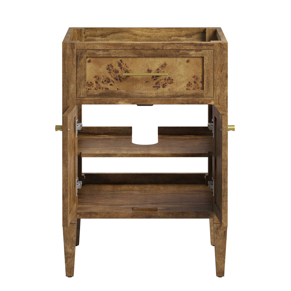 Elysian 24" Wood Bathroom Vanity Cabinet (Sink Basin Not Included) - Brown