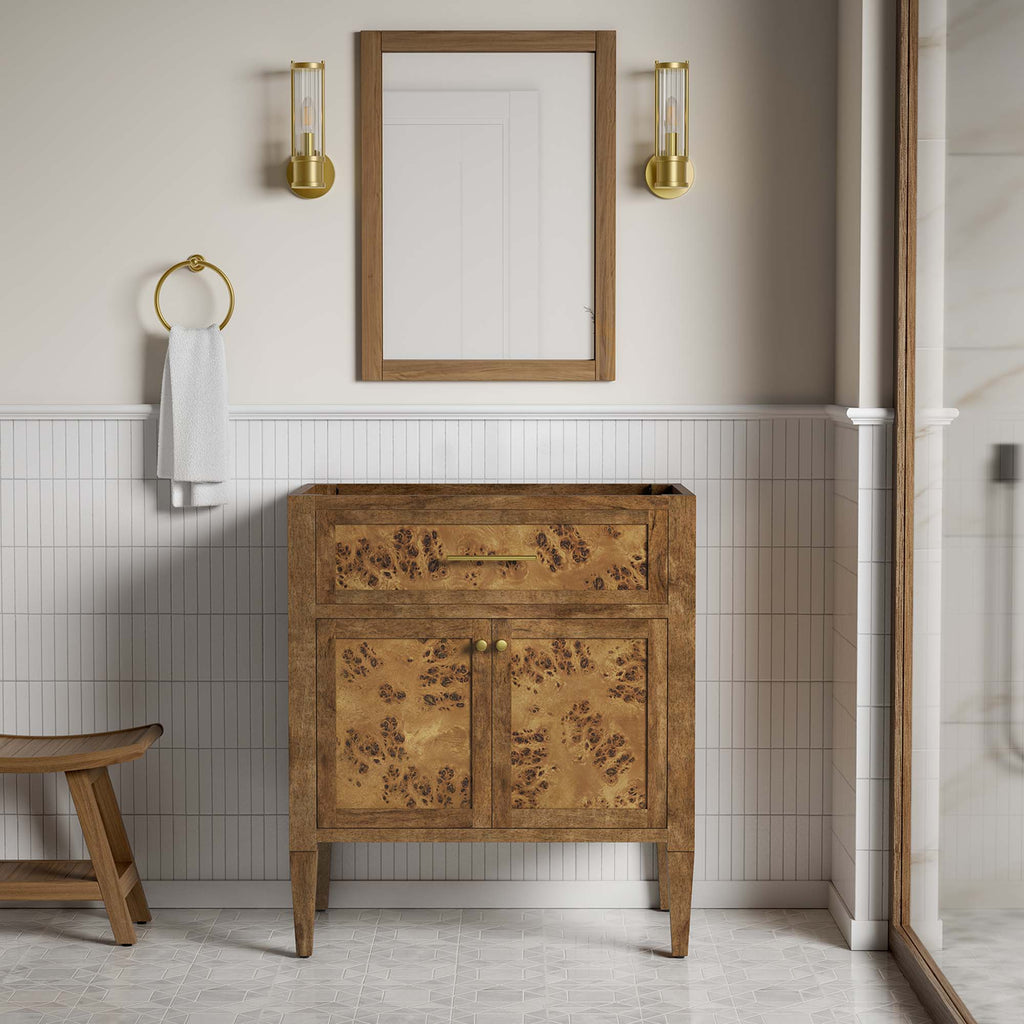 Elysian 30" Bathroom Vanity Cabinet (Sink Basin Not Included) - Brown