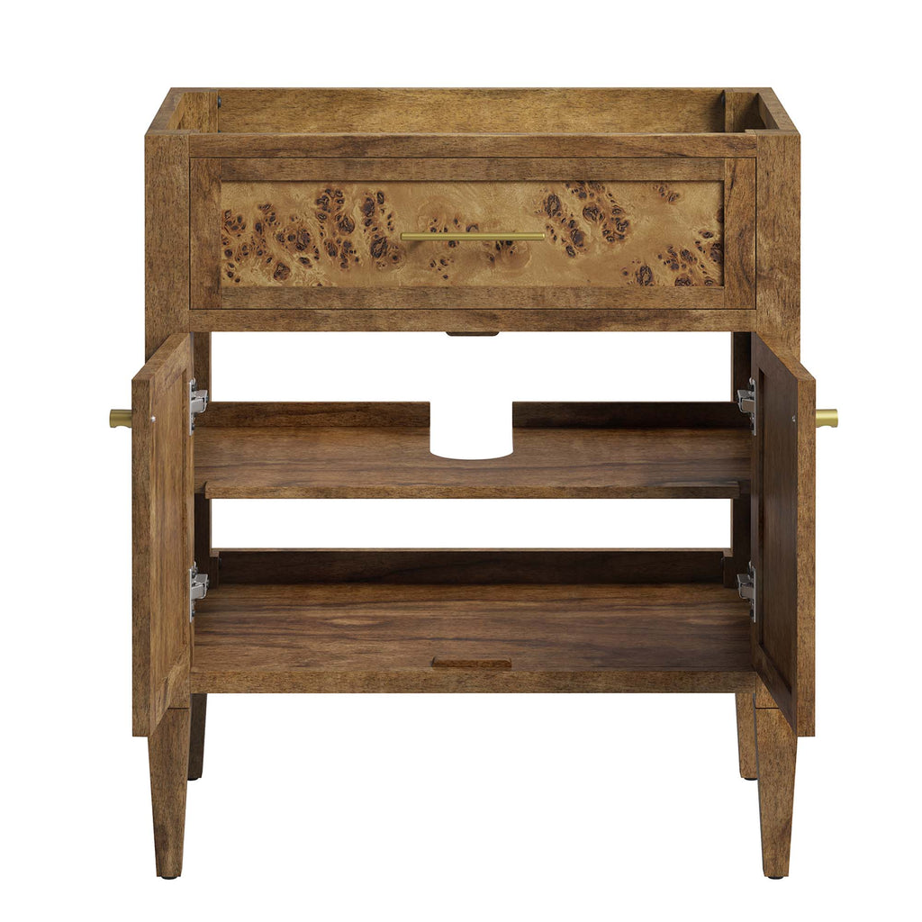 Elysian 30" Bathroom Vanity Cabinet (Sink Basin Not Included) - Brown