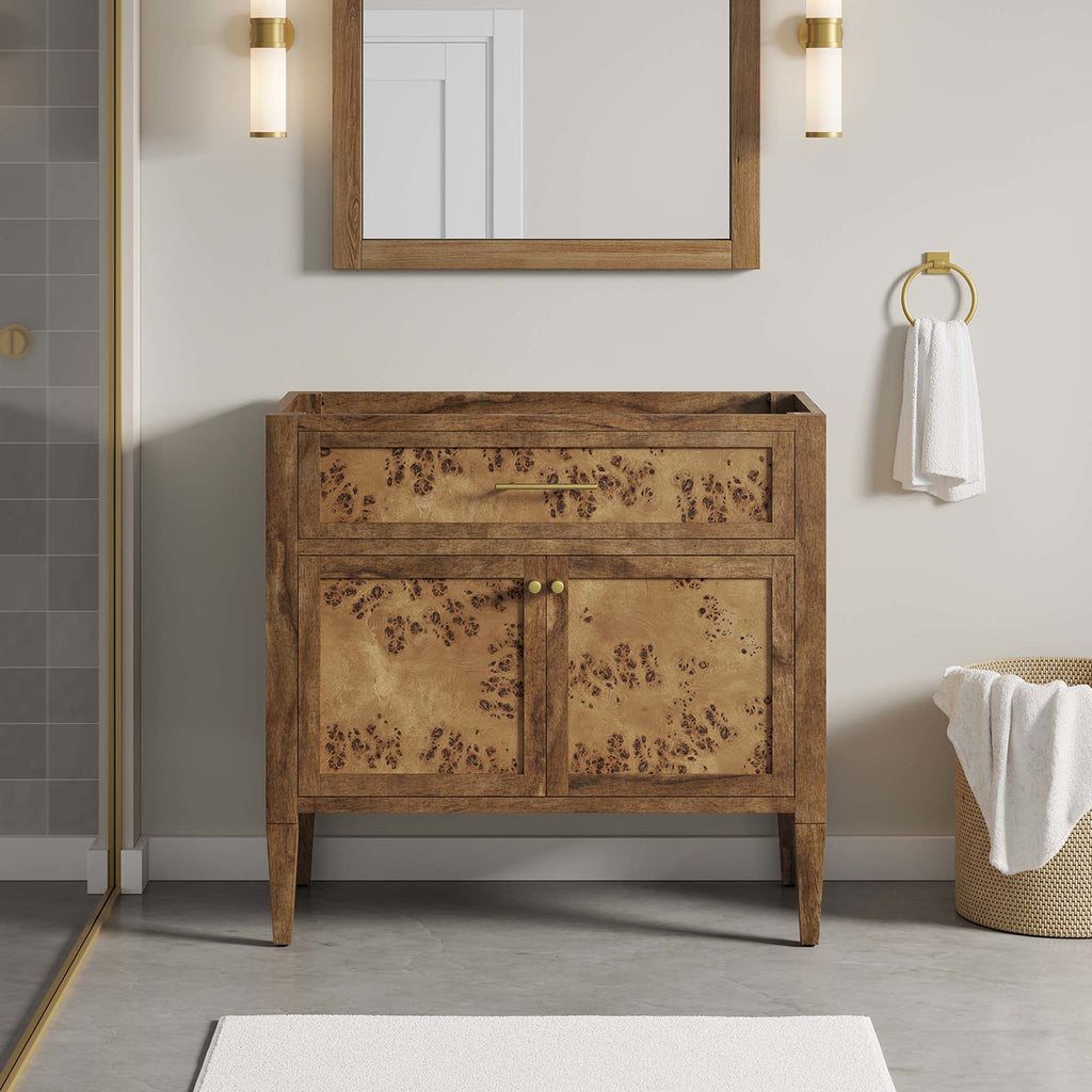 Elysian 36" Wood Bathroom Vanity Cabinet (Sink Basin Not Included) - Brown