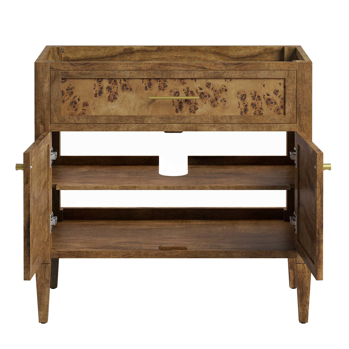 Elysian 36" Wood Bathroom Vanity Cabinet (Sink Basin Not Included) - Brown
