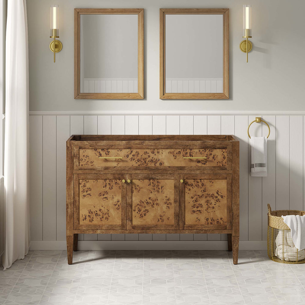 Elysian 48" Wood Bathroom Vanity Cabinet (Sink Basin Not Included) - Brown