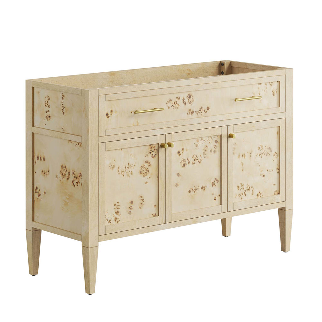 Elysian 48" Wood Bathroom Vanity Cabinet (Sink Basin Not Included) - Burl