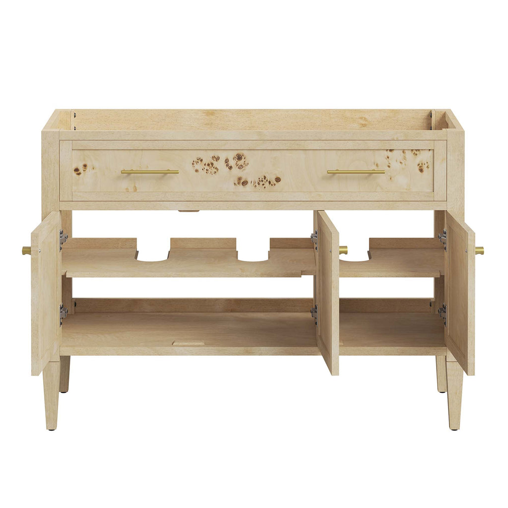 Elysian 48" Wood Bathroom Vanity Cabinet (Sink Basin Not Included) - Burl