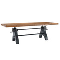 Genuine 96" Crank Adjustable Height Dining and Conference Table - Black Natural