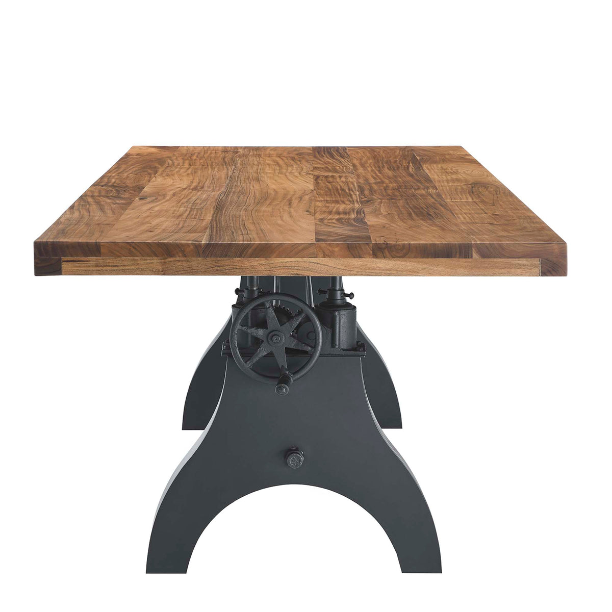 Genuine 96" Crank Adjustable Height Dining and Conference Table - Black Natural