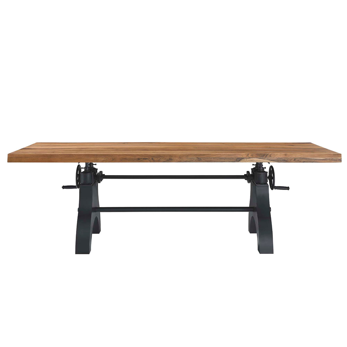 Genuine 96" Crank Adjustable Height Dining and Conference Table - Black Natural