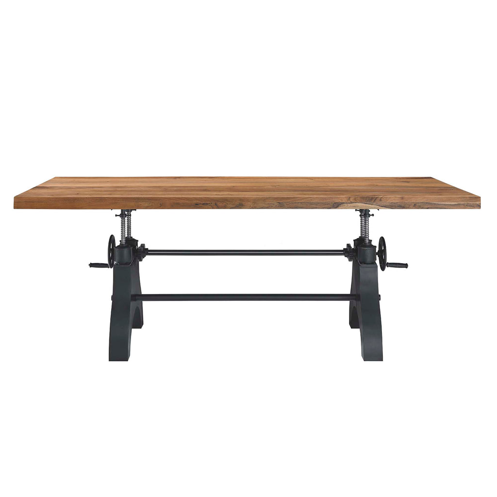 Genuine 96" Crank Adjustable Height Dining and Conference Table - Black Natural