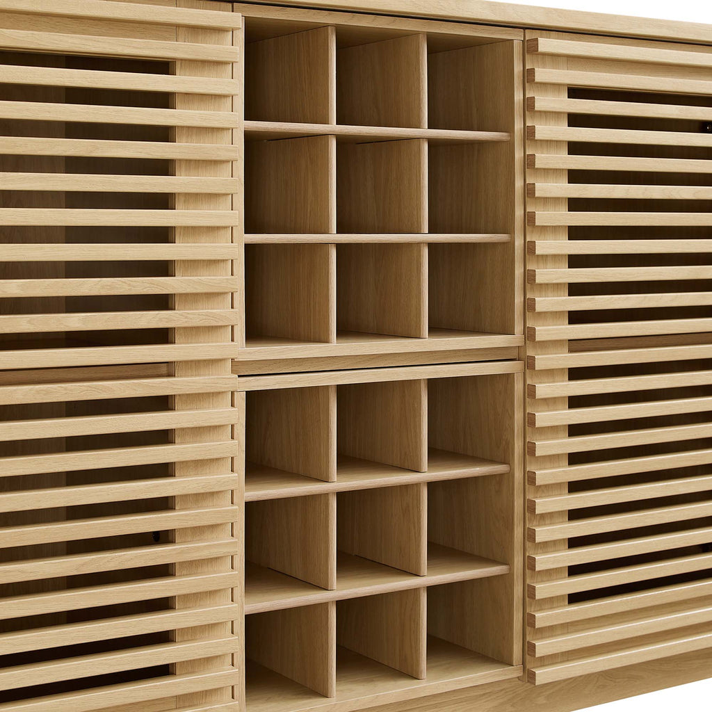 Render Bar Cabinet - Oak