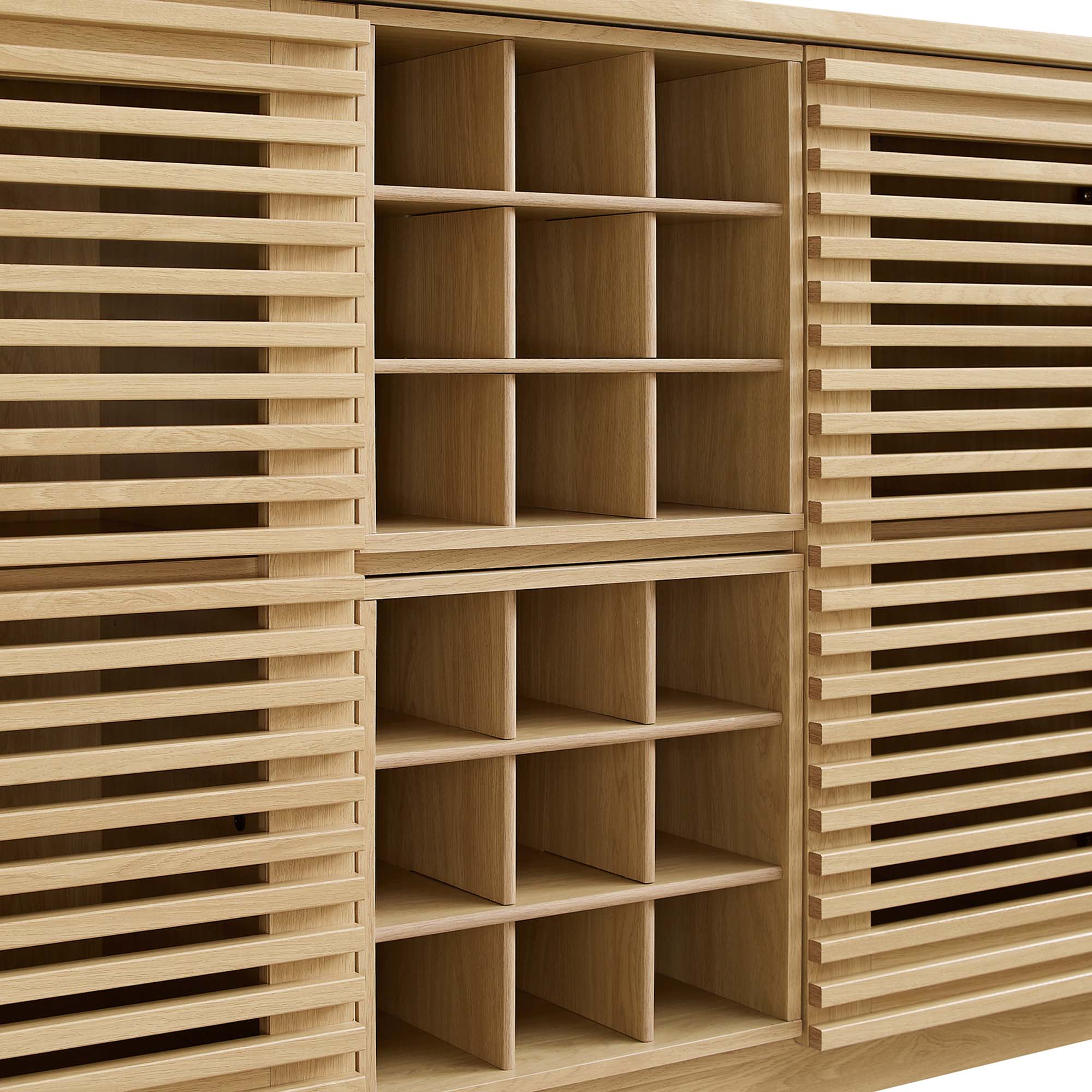 Render Bar Cabinet - Oak