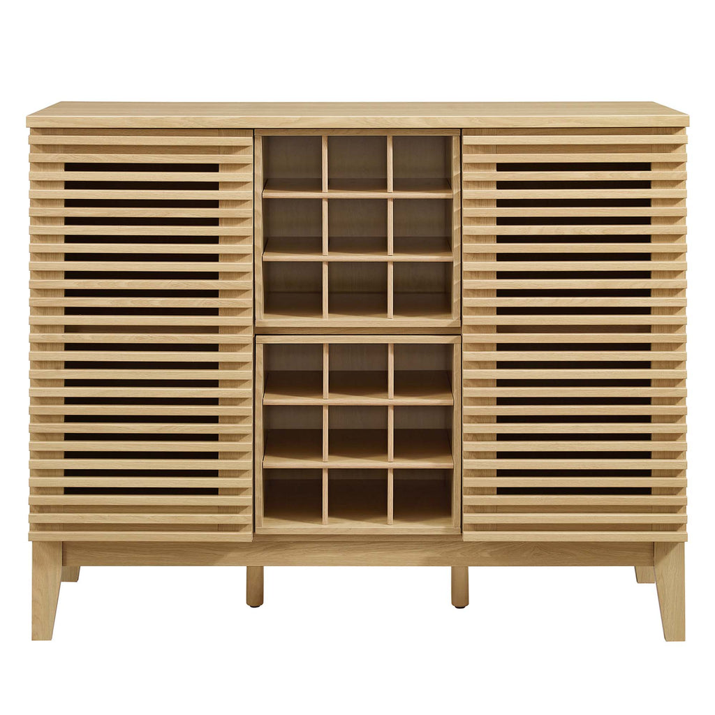 Render Bar Cabinet - Oak