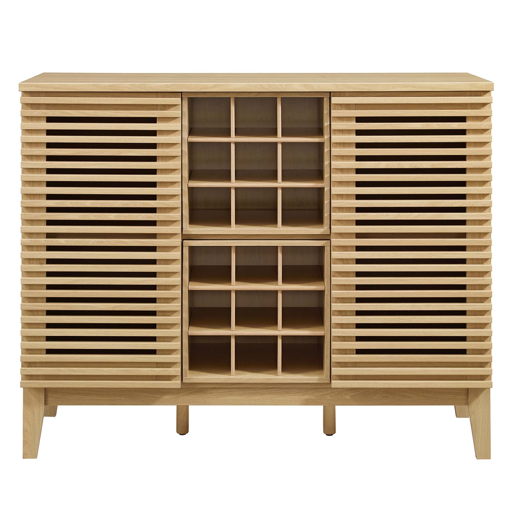 Render Bar Cabinet - Oak