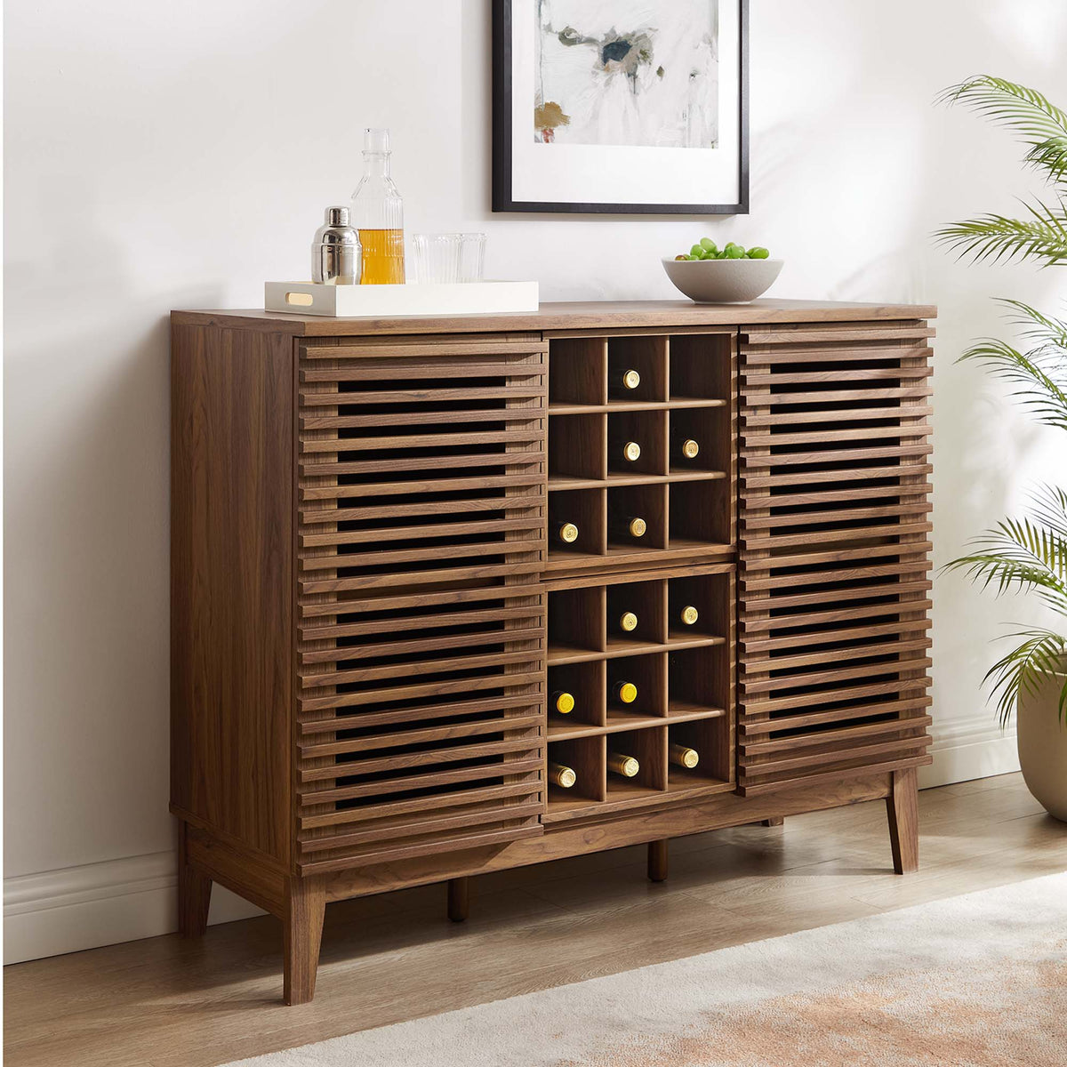 Render Bar Cabinet - Walnut (EEI-6156-WAL)
