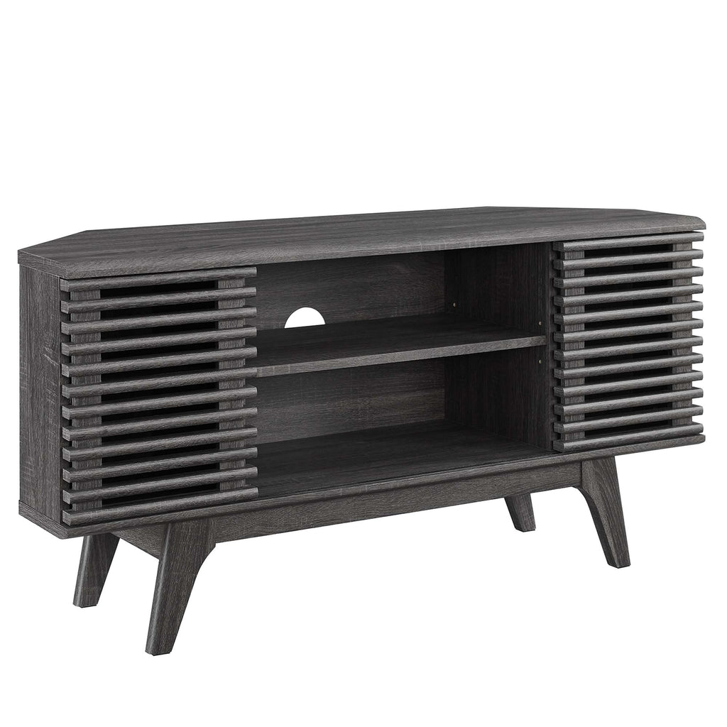 Render 46" Corner TV Stand - Charcoal