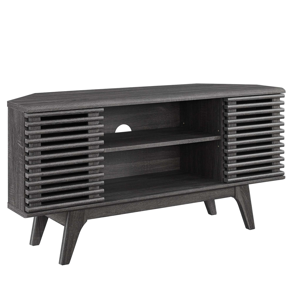 Render 46" Corner TV Stand - Charcoal