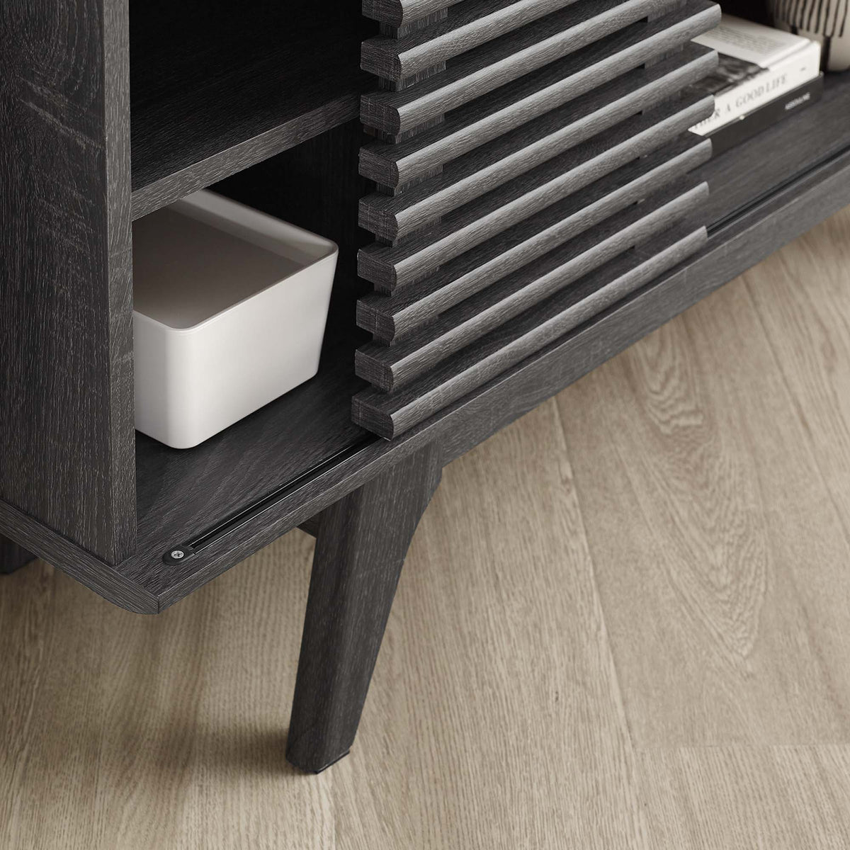 Render 46" Corner TV Stand - Charcoal