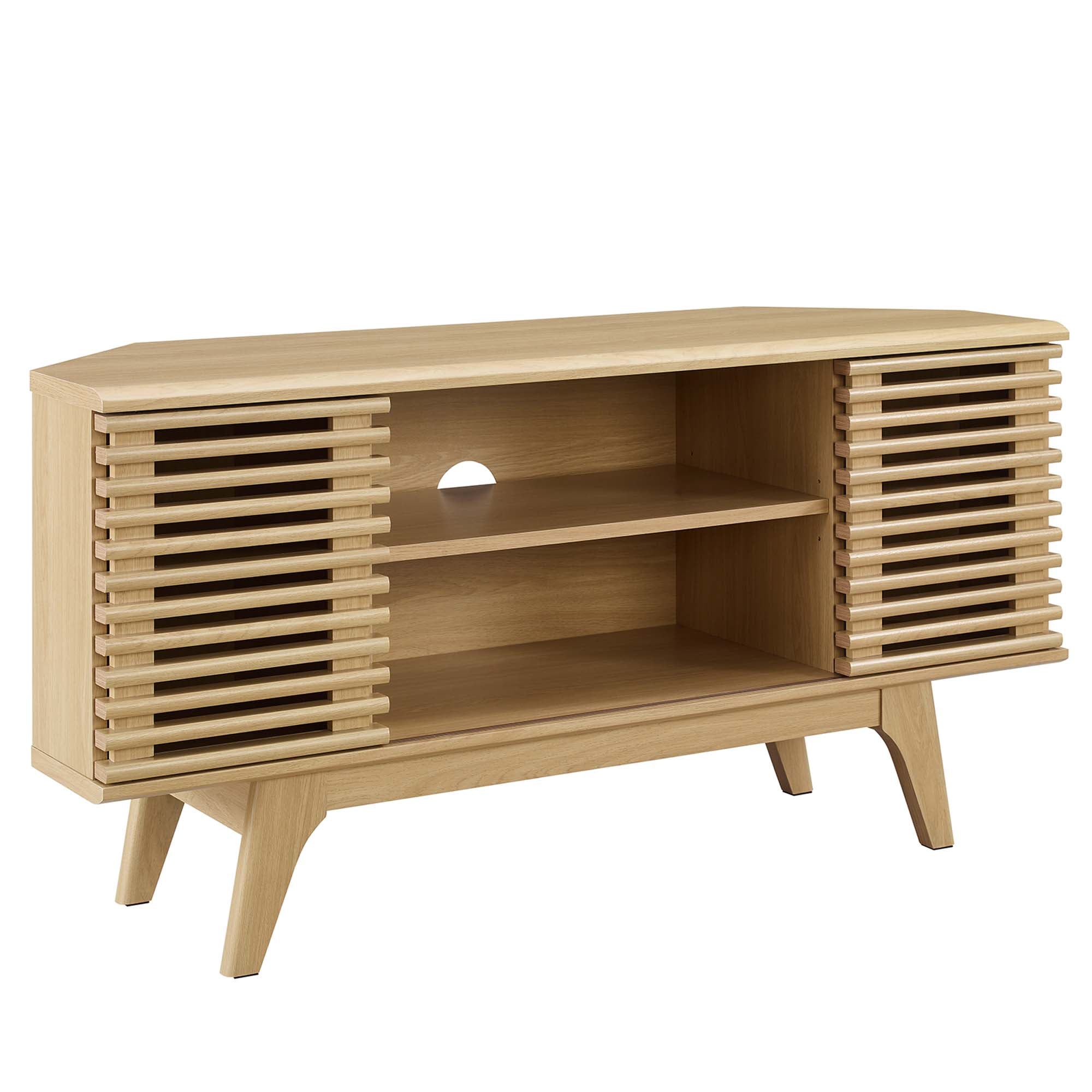 Render 46" Corner TV Stand - Oak