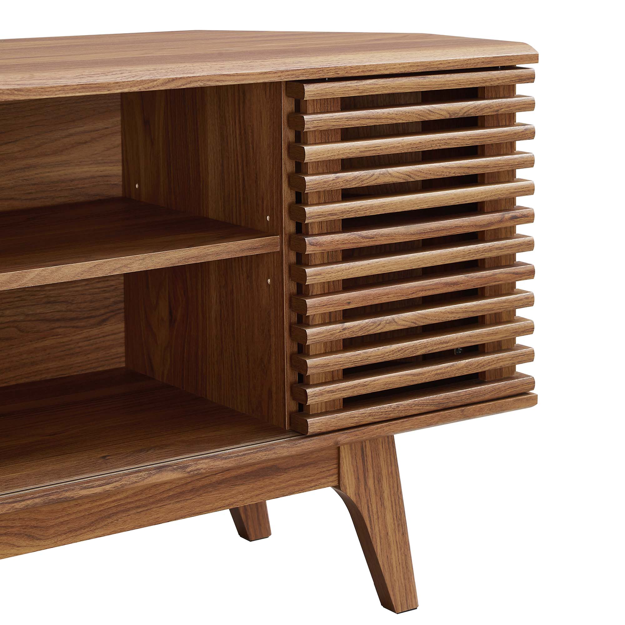 Render 46" Corner TV Stand - Walnut