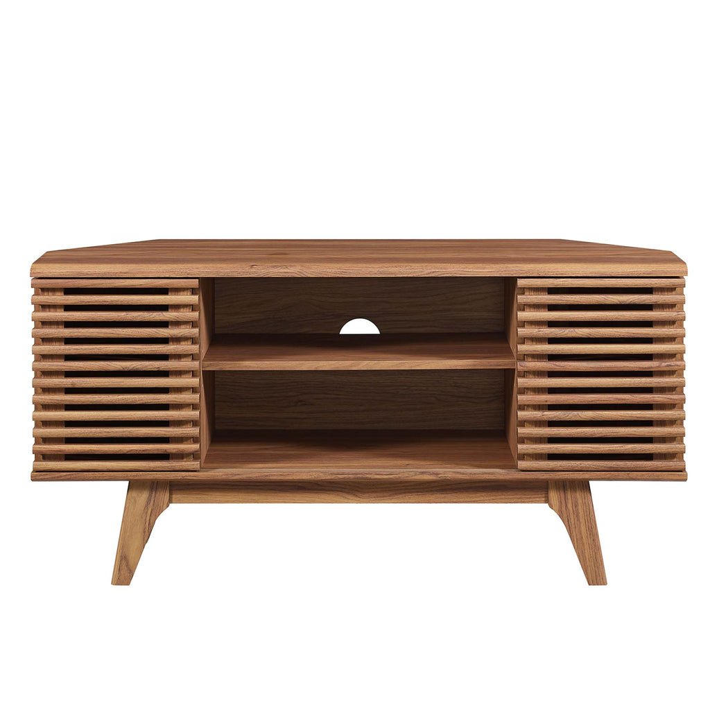 Render 46" Corner TV Stand - Walnut