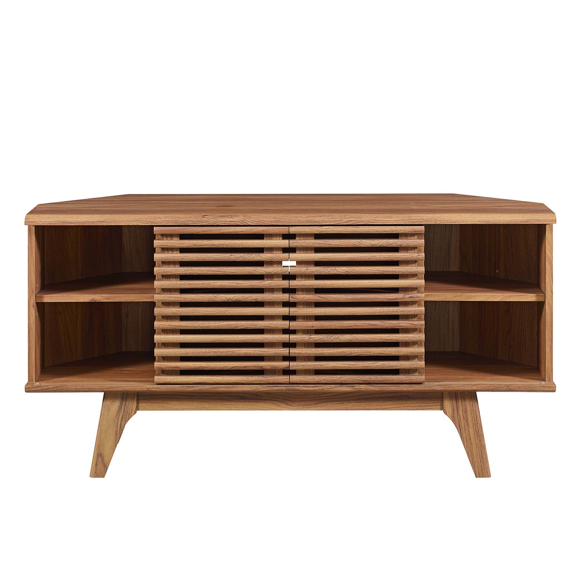 Render 46" Corner TV Stand - Walnut