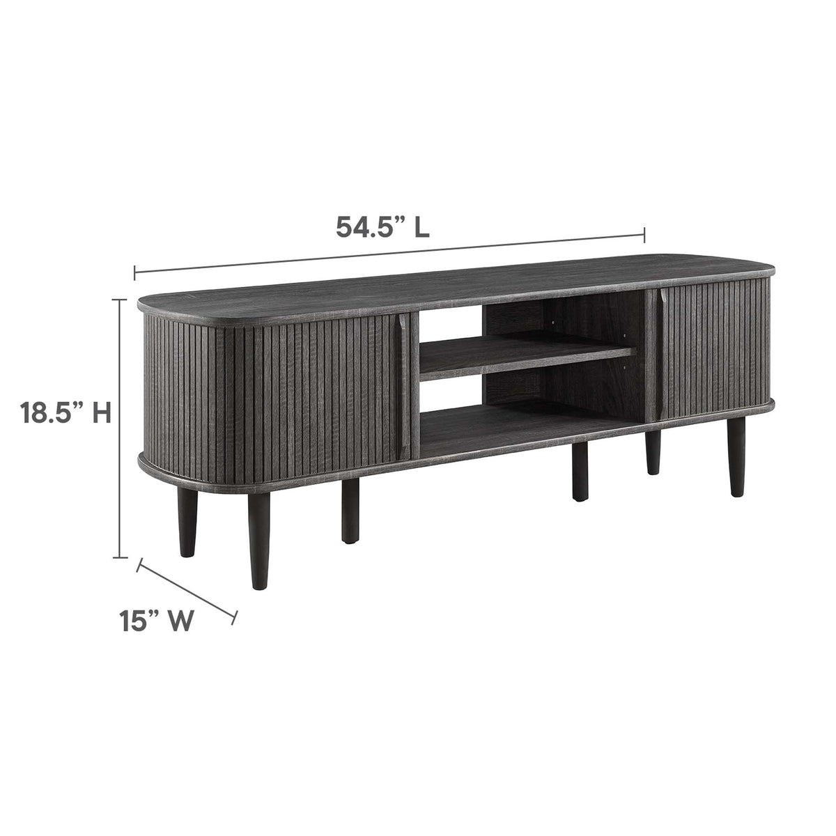 Contour 55" TV Stand - Charcoal