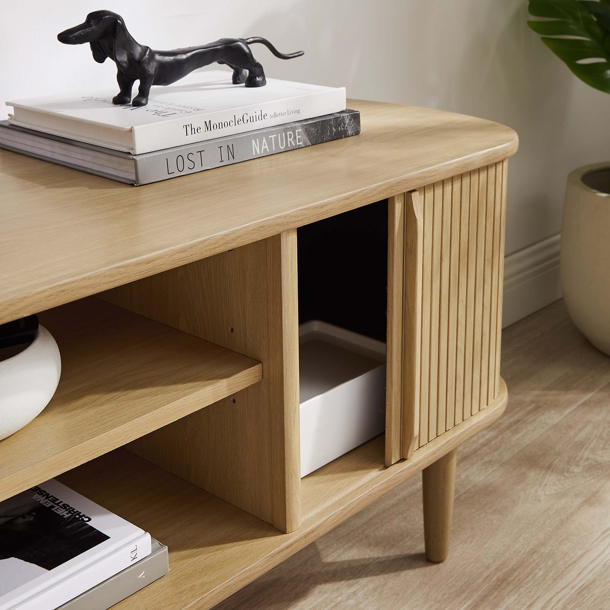 Contour 55" TV Stand - Oak