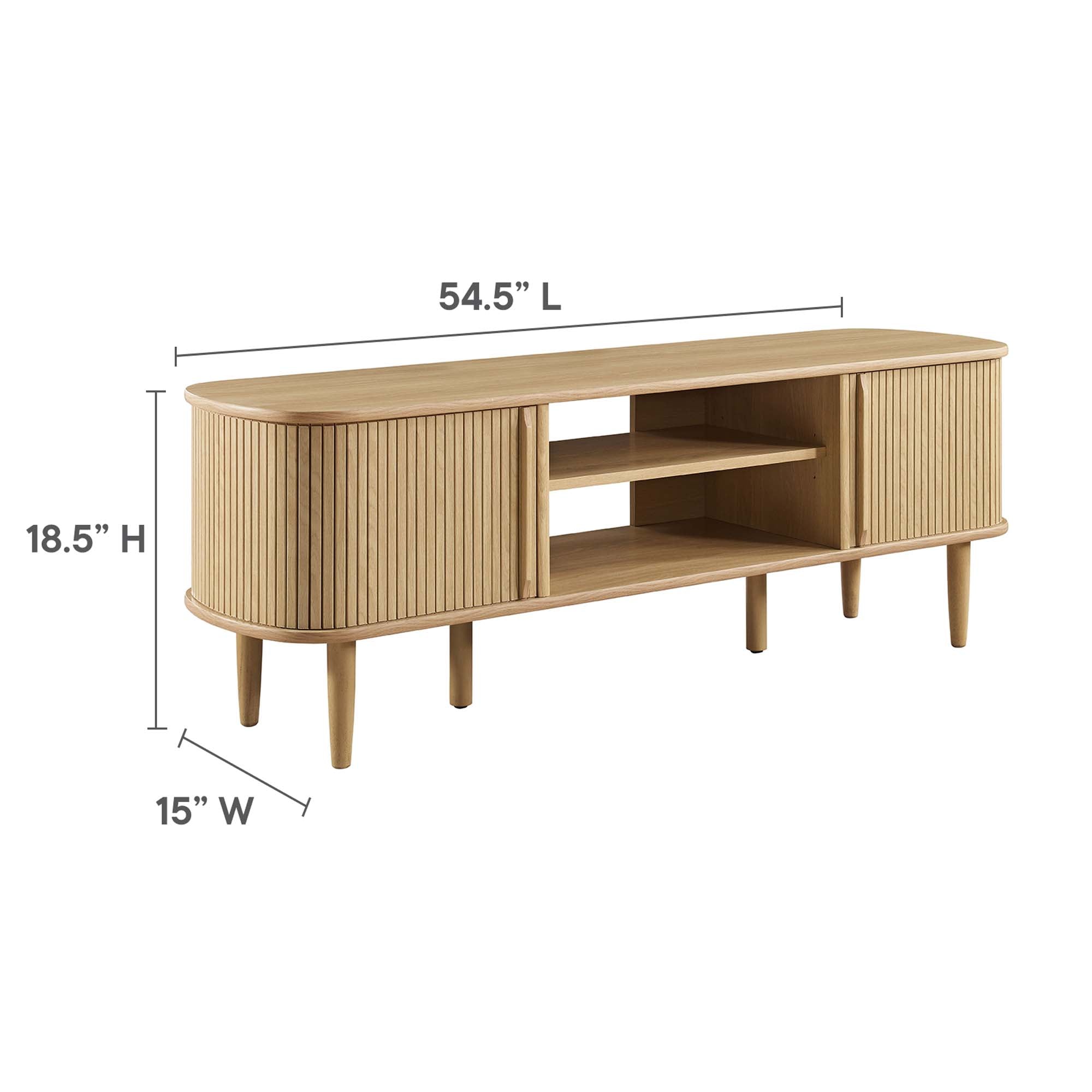 Contour 55" TV Stand - Oak