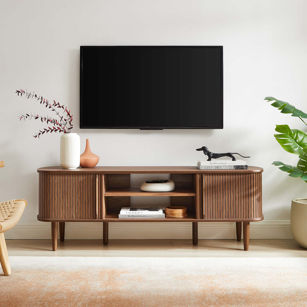 Contour 55" TV Stand - Walnut