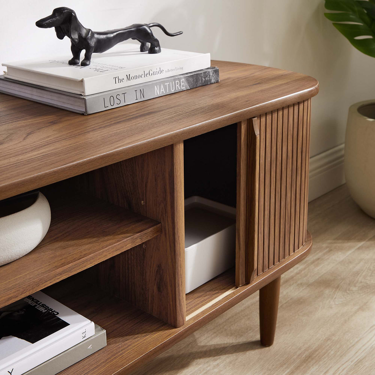 Contour 55" TV Stand - Walnut