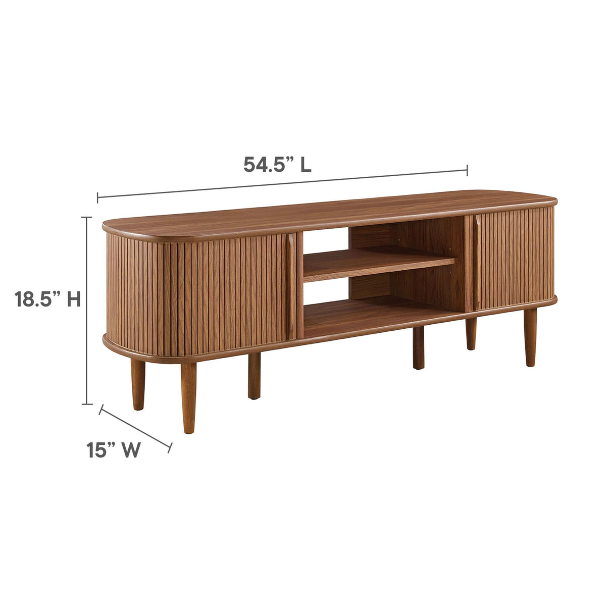 Contour 55" TV Stand - Walnut